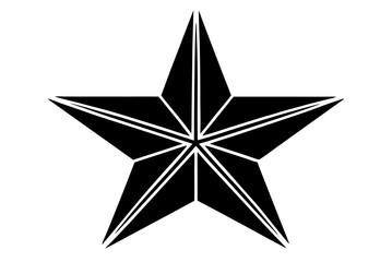 Obraz premium A bright, shiny silver star icon with a golden gleam, perfect for Christmas decoration or a festive holiday award design