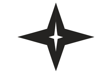 Black and white vector illustration of a military airplane with a shiny gold star symbol design