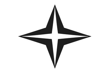 Obraz premium A shiny, black and white star, an iconic silver Christmas decoration, or a bright golden award shape