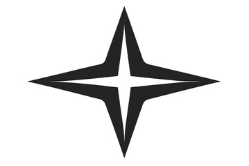 Obraz premium Shiny silver and gold stars, a black star on white, and a festive black and white star symbol illustrate holiday decoration and military award elements