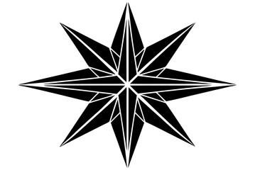 Fototapeta premium A classic black and white vector star, perfect as a holiday decoration or award symbol