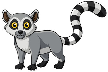Obraz premium Cute funny wild baby tiger, panda, cat, raccoon, and bear character illustrations isolated with a smile