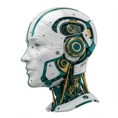 Fototapeta premium Futuristic robot head technology concept design machine learning