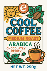 Cool Coffee Label Pouch Template