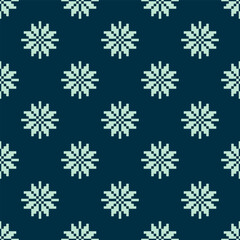 vector seamless pattern with snowflakes for Christmas season 