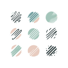 Ink Brush Stroke Logo Collection in Minimal Vector Style

