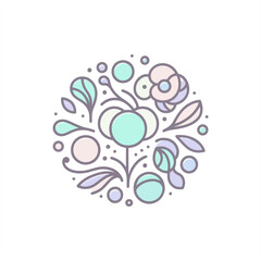 Modern Floral Decorative Border Vector Design for Invitations and Branding

