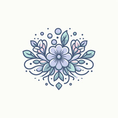 Modern Floral Decorative Border Vector Design for Invitations and Branding

