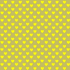 Yellow heart pattern on beige background for creative design  