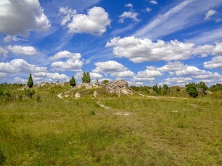 landscape with blue sky