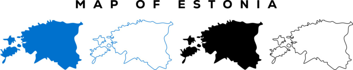 Modern Estonia Map Outline – Minimal Vector