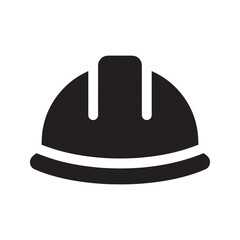 Safety helmet icon a piece of personal protective equipment for head safety in construction manufacturing and industrial work environments vector solid glyph icon