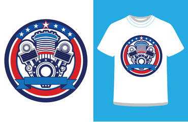 Minimal American Flag T-Shirt Design  Clean Vector USA Flag in Flat Style.

