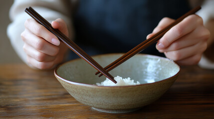 Etiquette differs: For example, never point with chopsticks or stick them upright in rice in East Asia. 