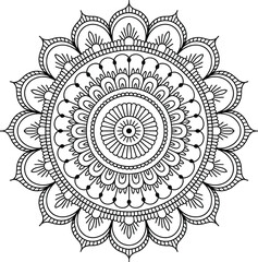A simple Mehndi Mandala Design.