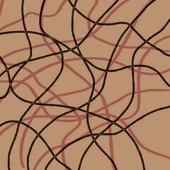 Abstract line pattern in earthy tones on textured background  
