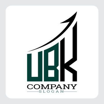 UBK Company Logo Design Growth vector, UBK Upward Arrow Business Success Logo vector, UBK Corporate Branding Logo , UBK logo design, UBK simple and modern logo, UBK business finance logo design, etc.
