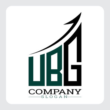 UBG Company Logo Design Growth vector, UBG Upward Arrow Business Success Logo vector, UBG Corporate Branding Logo , UBG logo design, UBG simple and modern logo, UBG business finance logo design, etc.
