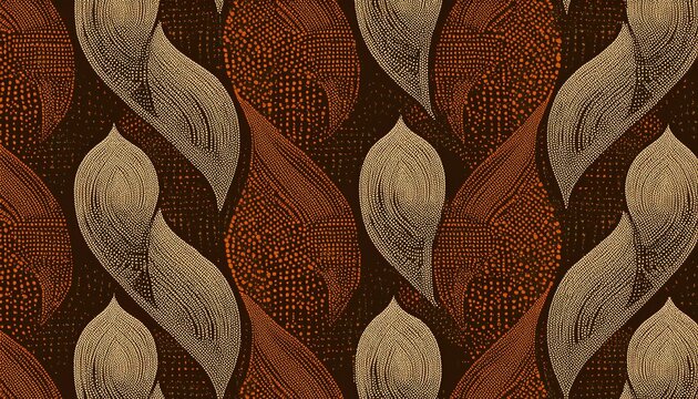 abstract seamless pattern with teardrop like circular forms made of stippled halftone texture clean and continuous geometry ideal for digital wallpapers fashion prints or modern textile print