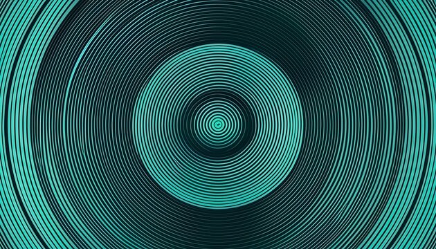 abstract mint green circle pattern on dark backdrop seamless linear loops form elegant spherical shapes ideal for digital designs product packaging or stylish creative backgrounds endless wallpaper