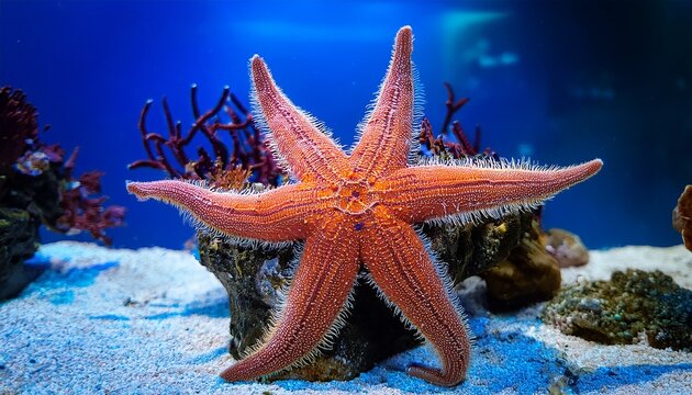 fromia seastar in coral reef aquarium tank is one of the most amazing living decorations