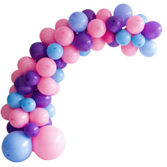 Colorful Balloon Arch PNG, party decoration, festive archway, celebration balloons, vibrant balloon arch, wedding balloon