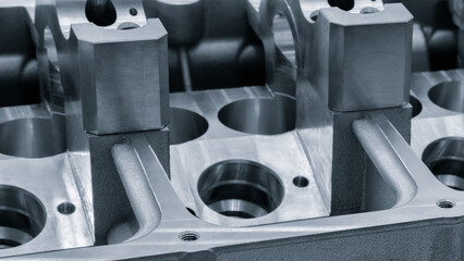 car engine disassembled, auto service concept background