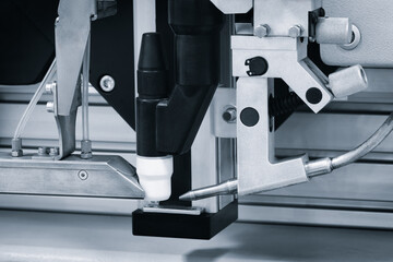 automatic welding machine, industrial concept background