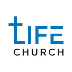 Obraz premium Life Church Logo Design Modern Christian Symbol