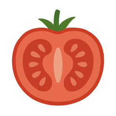 tomato cut illustration vector on white background
Vector illustration icon fruits, vegetables on white background