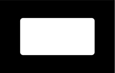 Black Bordered Transparent Rectangle PNG - Rounded Corners Frame, Modern Design Overlay Element, photo fream, design assets