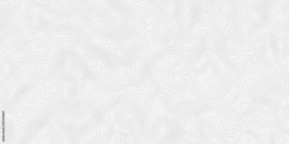 Poster white topographic map pattern with contour lines showing elevation and terrain variations in a clean