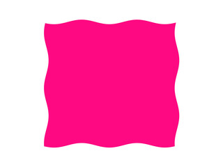  Red Wavy Square Shape PNG - Sketch Undulating Frame, Doodle Border, Artistic Element, design assets