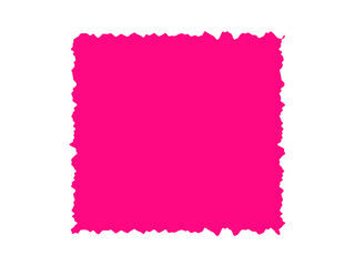 Pink Torn Square Shape PNG - Sketch Jagged Frame, Rough Border, Artistic Element, design assets