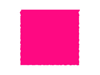 Pink Torn Square Shape PNG - Sketch Jagged Frame, Rough Border, Artistic Element, design assets