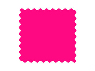 Pink Wavy Square Shape PNG - Sketch Undulating Frame, Doodle Border, Artistic Elementm