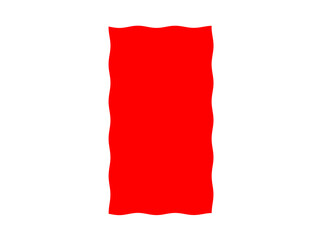 Red Wavy Rectangle PNG - Sketch Undulating Frame, Doodle Border, Artistic Shape, design assets