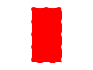 Red Wavy Rectangle PNG - Sketch Undulating Frame, Doodle Border, Artistic Shape, design assets