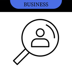 Business People Line Editable Icons set. Vector illustration in modern thin line style of business related icons: research, meeting, business communication, male and female avatars, team structure
