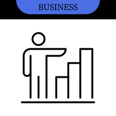 Business People Line Editable Icons set. Vector illustration in modern thin line style of business related icons: research, meeting, business communication, male and female avatars, team structure