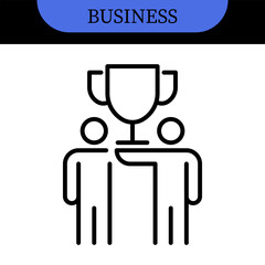 Business People Line Editable Icons set. Vector illustration in modern thin line style of business related icons: research, meeting, business communication, male and female avatars, team structure