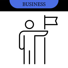 Business People Line Editable Icons set. Vector illustration in modern thin line style of business related icons: research, meeting, business communication, male and female avatars, team structure
