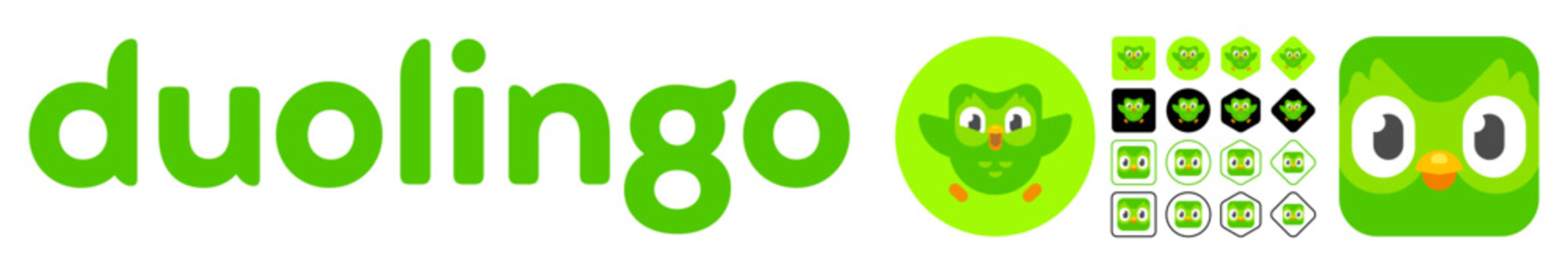 
Duolingo Logo Icons Set &ndash; Transparent PNG, Vector Icons & Typography Collection