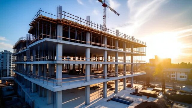 Construction office building under development