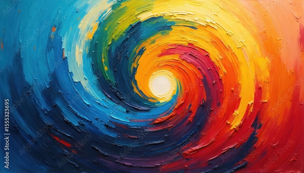 Poster vibrant abstract art with swirling colors, dynamic waves. flowing gradient design creates movement, 