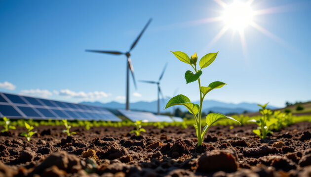 Renewable energy initiative sustainable farm photography outdoor close-up green technology