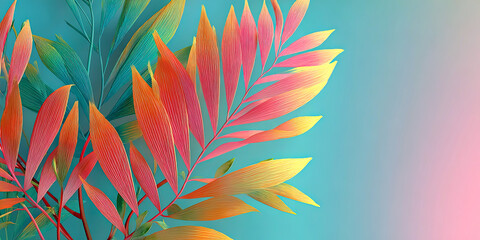A visual template for a summer sale with a tropical style and clean design, designed for commercial campaigns.