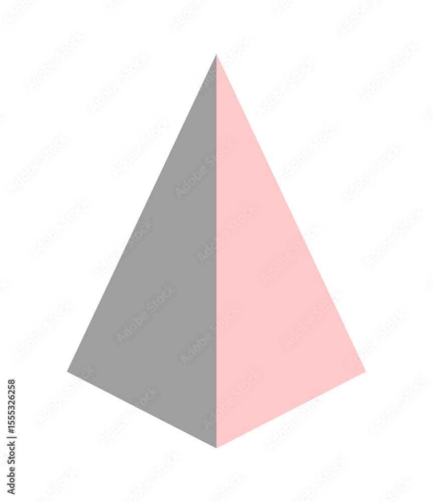 Poster isometric pyramid on transparent background representing hierarchy and structure in business and org