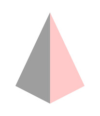 Fototapeta premium Isometric Pyramid on Transparent Background Representing Hierarchy and Structure in Business and Organizational Charts with a Simple and Clean Design