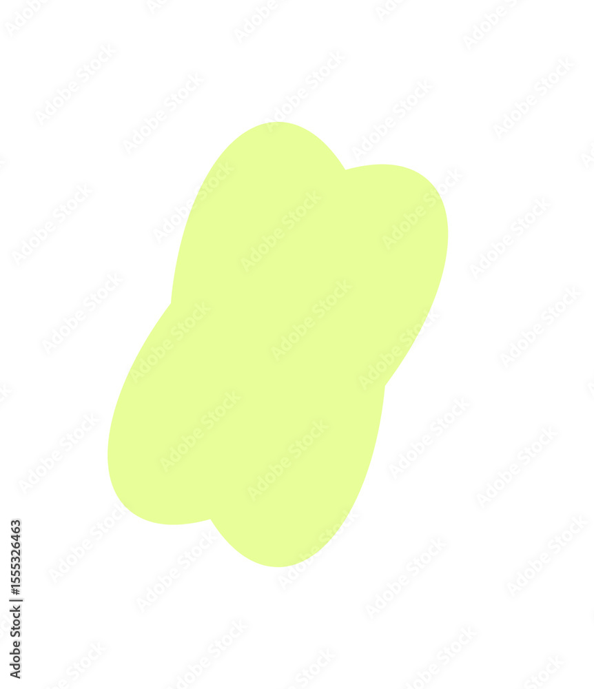 Poster abstract green blob on transparent backdrop a unique design element for creative projects and modern